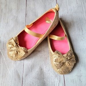 ⚜️ NEW Girls' Gold Flats - Size 10.5